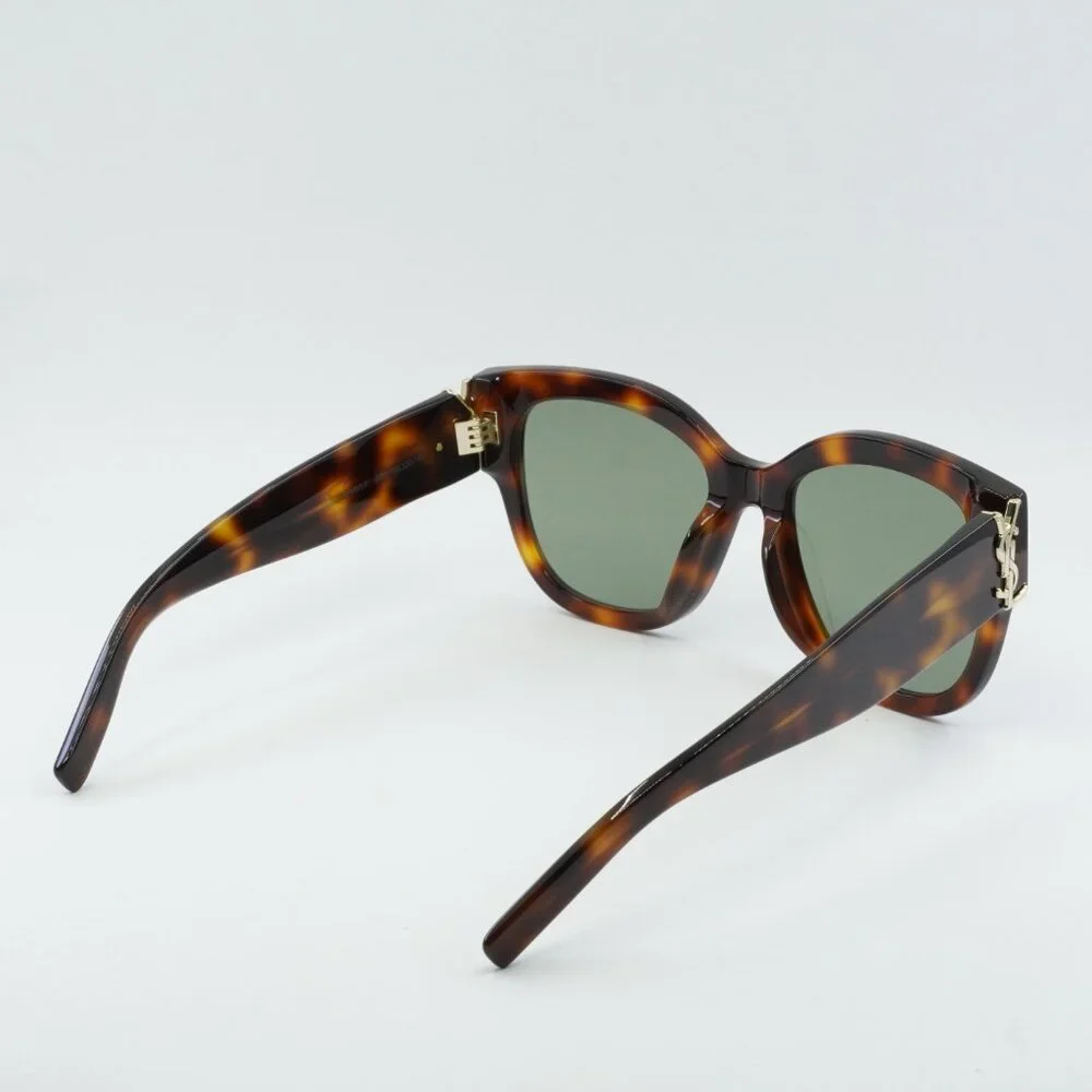 🕶️ New Saint Laurent SLM95/F 003 Sunglasses - Havana Frame, Green Lenses - Picture 11 of 12